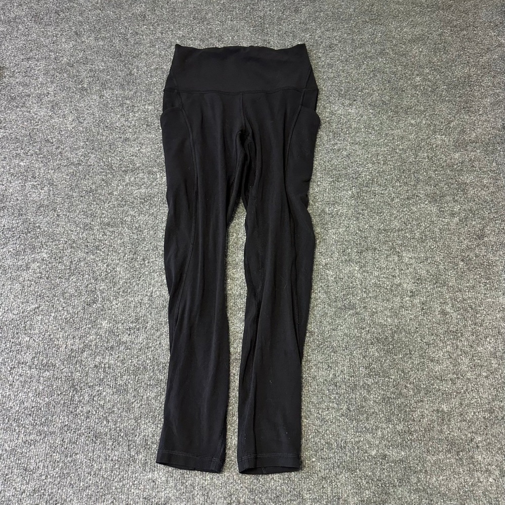 Lululemon Leggings Womens Size 4 Black Fast and Free High Rise Athletic Pockets